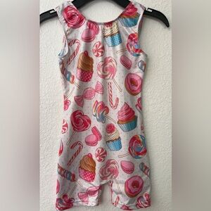 Colorful Candy Print Leotard 7/8